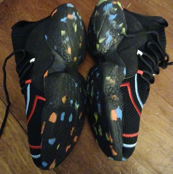 TSFD Hi Top Sneakers/Tennis Unisex Men  , black, Size 8  (41)  Paint Splatter - Picture 5 of 8